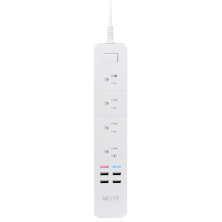 Nexxt Solutions Smart Wi-Fi Programmable Power Strip in White