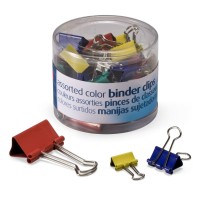 Assorted Colors Binder Clips Assorted Sizes, 30/Pack