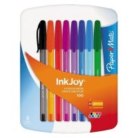 InkJoy 100 Ballpoint Pen Stick, Medium 1 mm, Eight Assorted Ink and Barrel Colors, 8/Pack