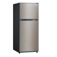 Premium 11.5 cu. ft. Frost Free Top Freezer Refrigerator in Black with Stainless Steel Door