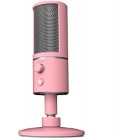 Razer Seiren X USB Streaming Microphone: Professional Grade - Built-In Shock Mount - Supercardiod Pick-Up Pattern - Anodized Aluminum - Quartz Pink
