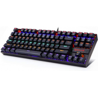 Reddragon K552 Mechanical Gaming Keyboard RGB LED Rainbow Backlit Wired Keyboard with Red Switches for Windows Gaming PC (87 Keys, Black) 
