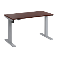 MESA Statum Adjustable Height Standing Desk w/ Grey Legs - Dark Oak