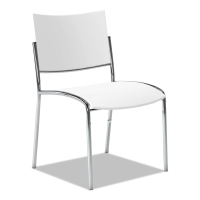 Escalate Stacking Chair Plastic Back/Seat, White
