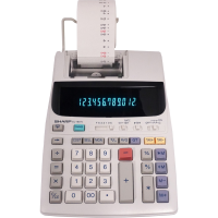 Sharp® EL-1801V Two-Color Printing Calculator, Black/Red Print, 2 074000017191