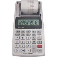 Sharp EL-1611V Cordless Mini Printing Calculator 12-digit LCD