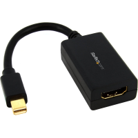 StarTech.com Mini DisplayPort To HDMI Adapter - 1080p - Mini DP To HDMI Monitor/Display/TV - Passive mDP 1.2 to HDMI Adapter Dongle Video Converter - MDP2HDMI, Black