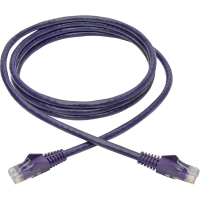 Tripp Lite Cat6 Gigabit Snagless Molded Patch Cable RJ45, M/M, Purple, 5-Feet