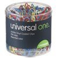 Universal® Vinyl-Coated Wire Paper Clips, Jumbo, Assorted Colors