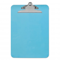 Universal Office Products Plastic Clipboard with High Capacity Clip, 1quot; Capacity, 8 1/2 x 12, Blue UNV40307