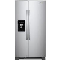 36 Inch Freestanding Side by Side Refrigerator with 24.55 Cu. Ft. Total Capacity - External Ice/Water Dispenser - Stainless Steel