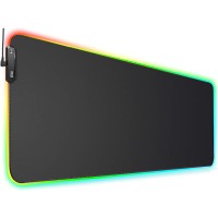 KTRIO RGB Large Gaming Mouse Pad with Stitched Edges