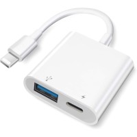 Lightning to USB-C Adapter with USB 3.0  Fast Charging Port