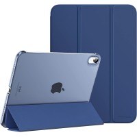 MoKo Case for iPad 10th Gen (10.9 inch 2022) - Slim Stand Protective Cover w/ Hard Back Shell - Navy Blue 