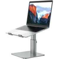 BESIGN Ergonomic Adjustable Laptop Riser & Holder – Silver