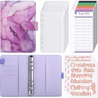 SKYDUE Budget Binder with Cash Envelopes & Expense Budget Sheets - Purple 