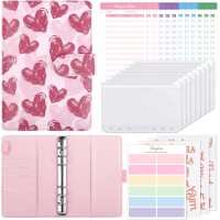SKYDUE Budget Binder with Cash Envelopes & Expense Budget Sheets - Love Pink