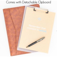 STYLIO Padfolio Clipboard Organizer with Removable Clipboard Folio – Brown 