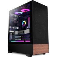 Kediers H3 ATX Mid Tower Gaming PC Case Tempered Glass w/ 3 Pre Installed Fans - Black