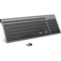 JOYACCESS Bluetooth Wireless Keyboard With Number Pad - Black
