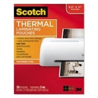 MMM Thermal Laminating Pouches, Letter Size 5 MIL Clear, 50/Pack