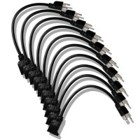 ClearMax OVSPLUG10PK 1-Feet Power Strip Outlet Extender/Outlet Saver/Power Extension Cable - 10 Pack