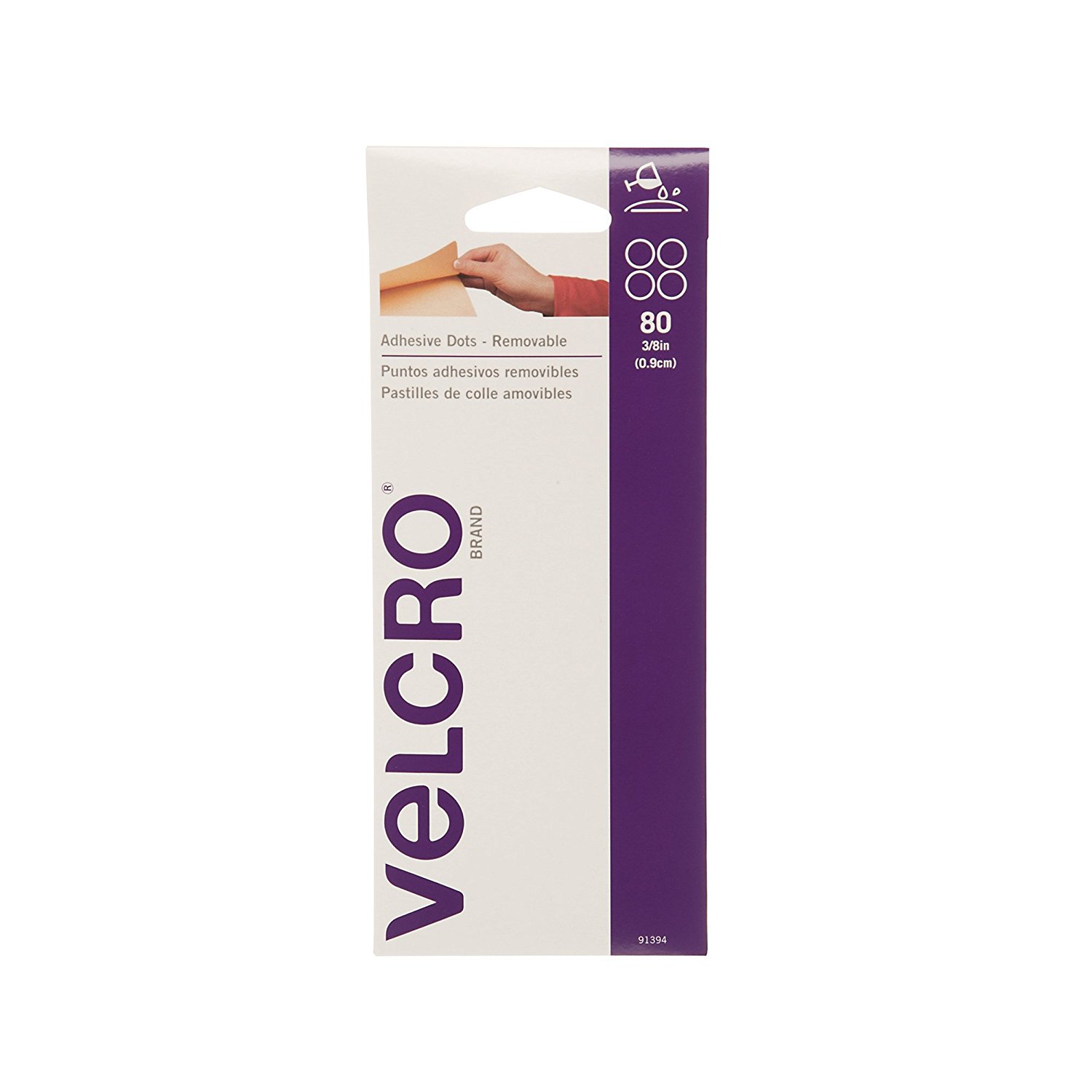 3/4 Dots - Clear Velcro Brand Tape - Combo Pack, 200/Case