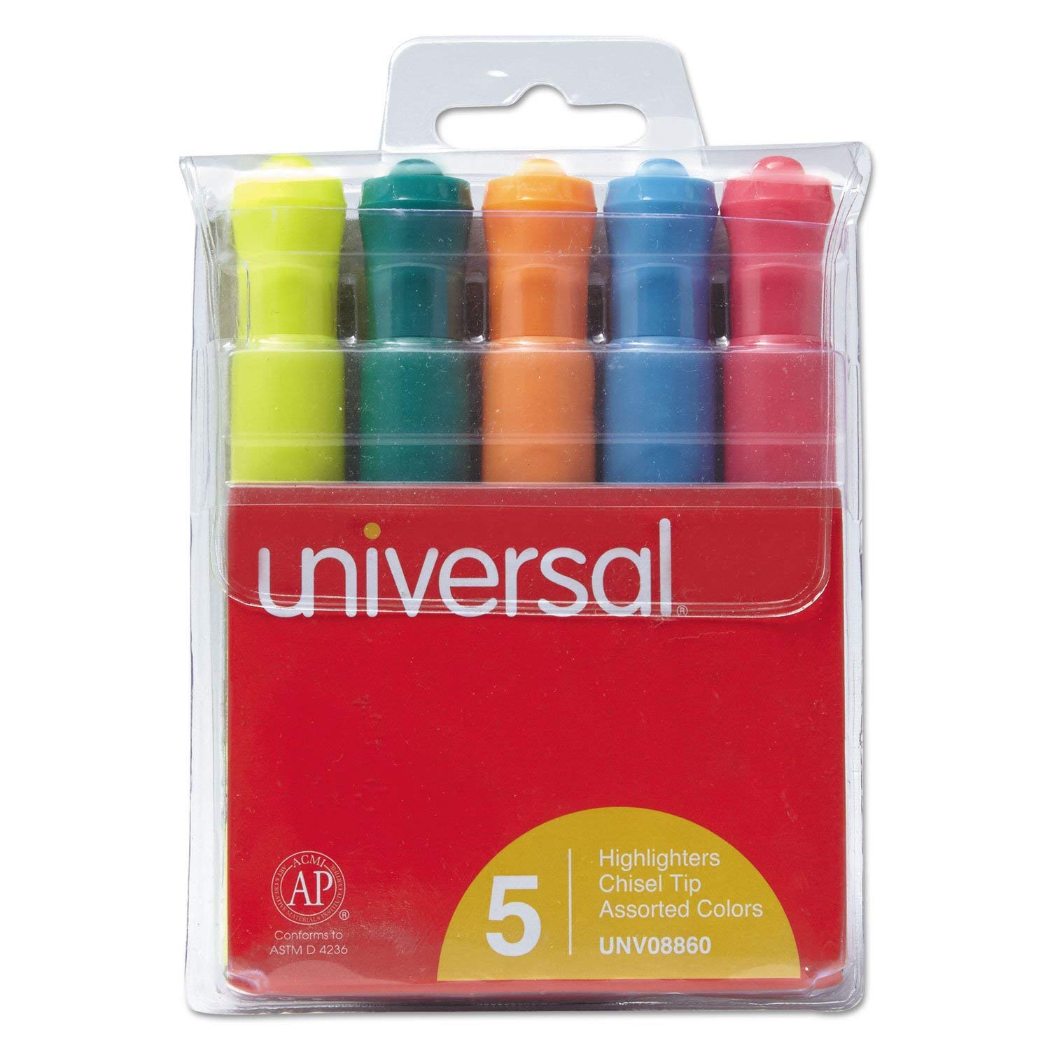 UNIVERSAL HIGHLIGHTER ASSORTED 5C COLOR