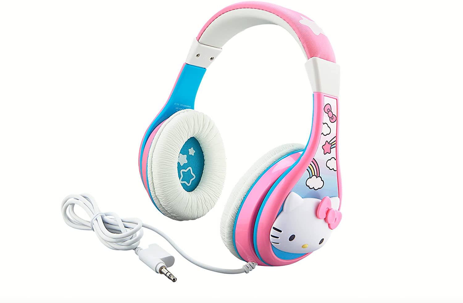 eKids Hello Kitty Headphones for Kids, Wired Headphones (3.5mm Jack) 