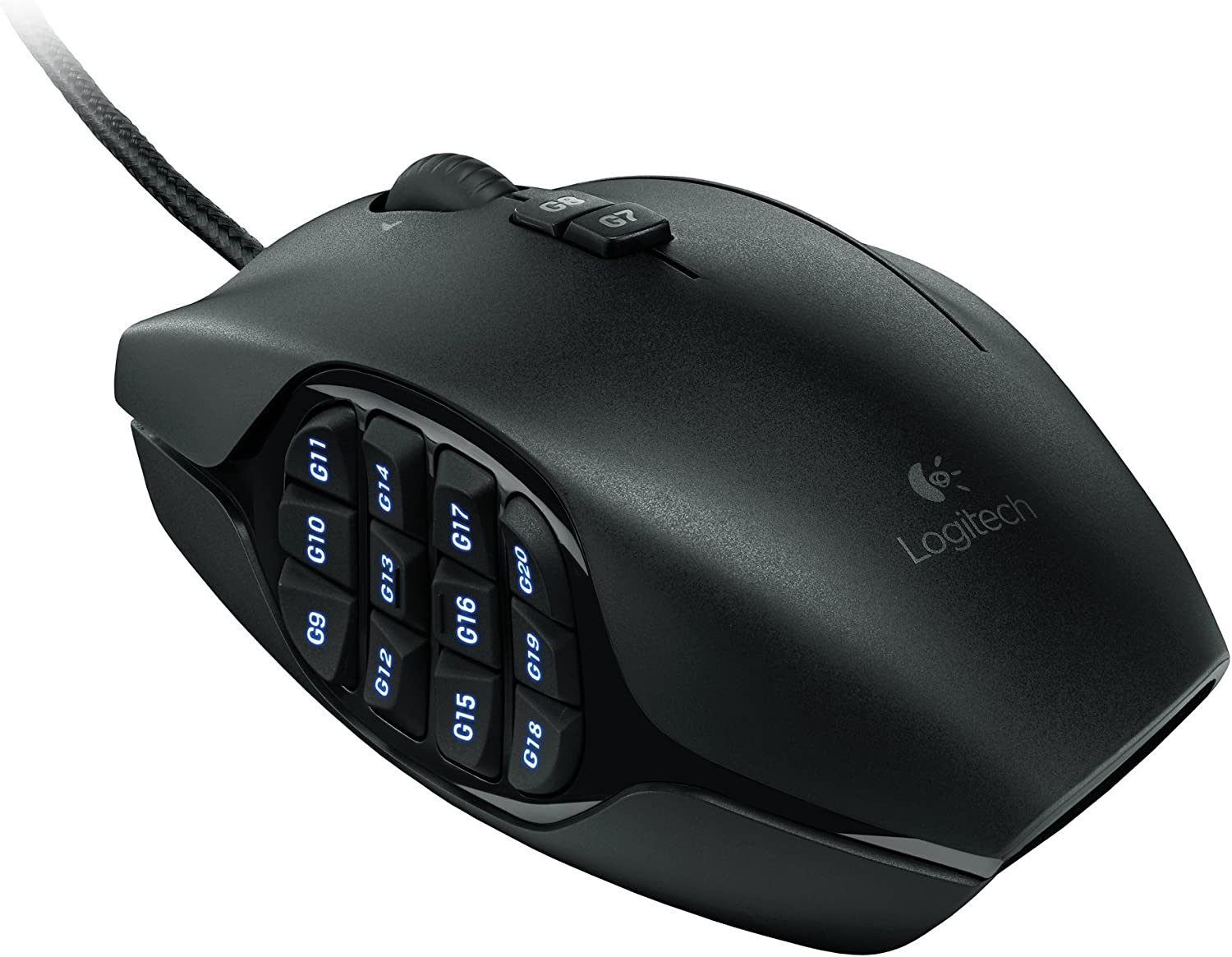 Logitech G600 MMO RGB Backlit Gaming Mouse - 20 Programmable Buttons - Black