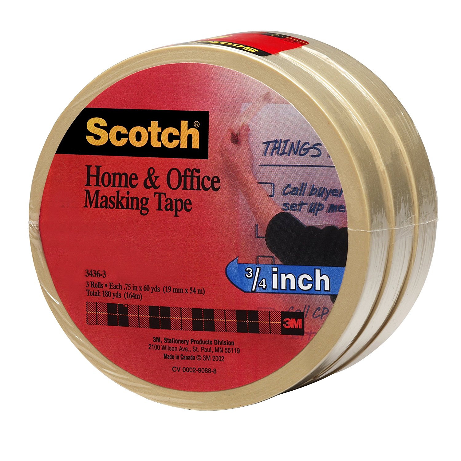 Highland Economy Masking Tape, 1.42 x 60 Yards, 3 Core, Tan