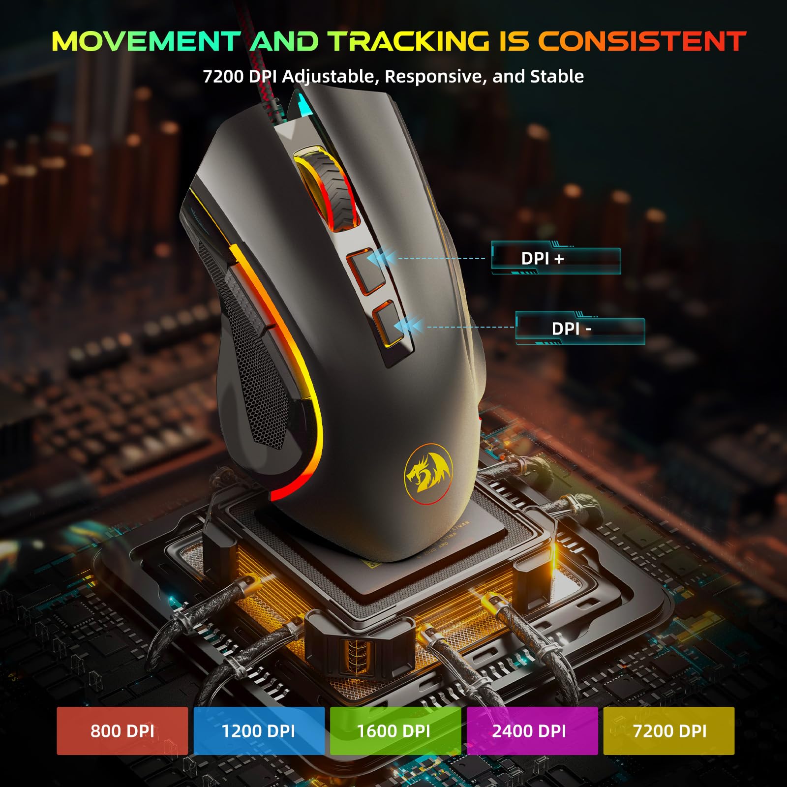 Redragon Griffin M602 Ultra BT Wireless Wired Gaming Mouse Black