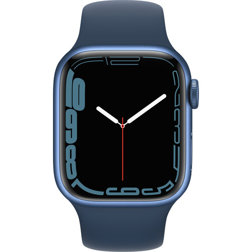 Apple Watch Series 7 (GPS) 41mm Blue Aluminum Case with Abyss Blue Sport Band - Blue