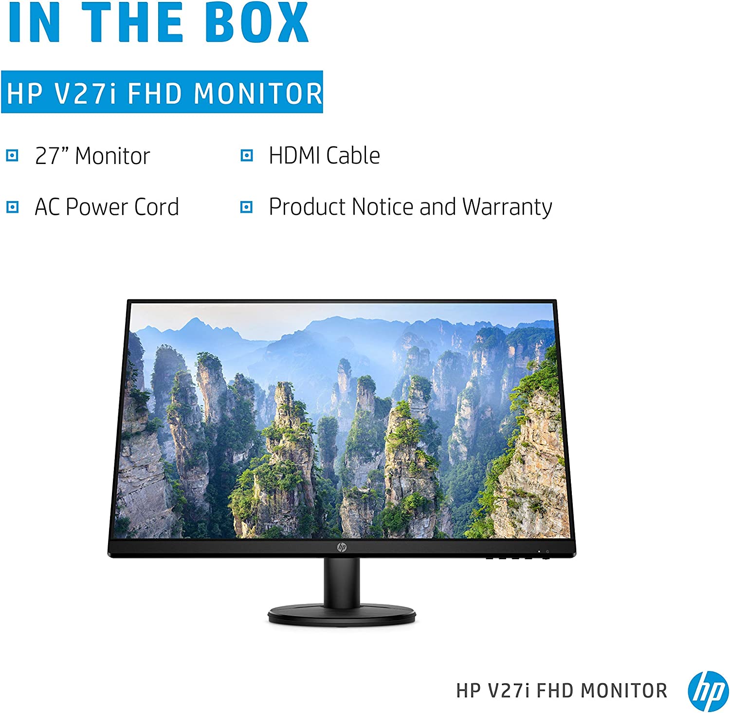 HP V27i FHD Monitor - 27-inch Diagonal Full HD