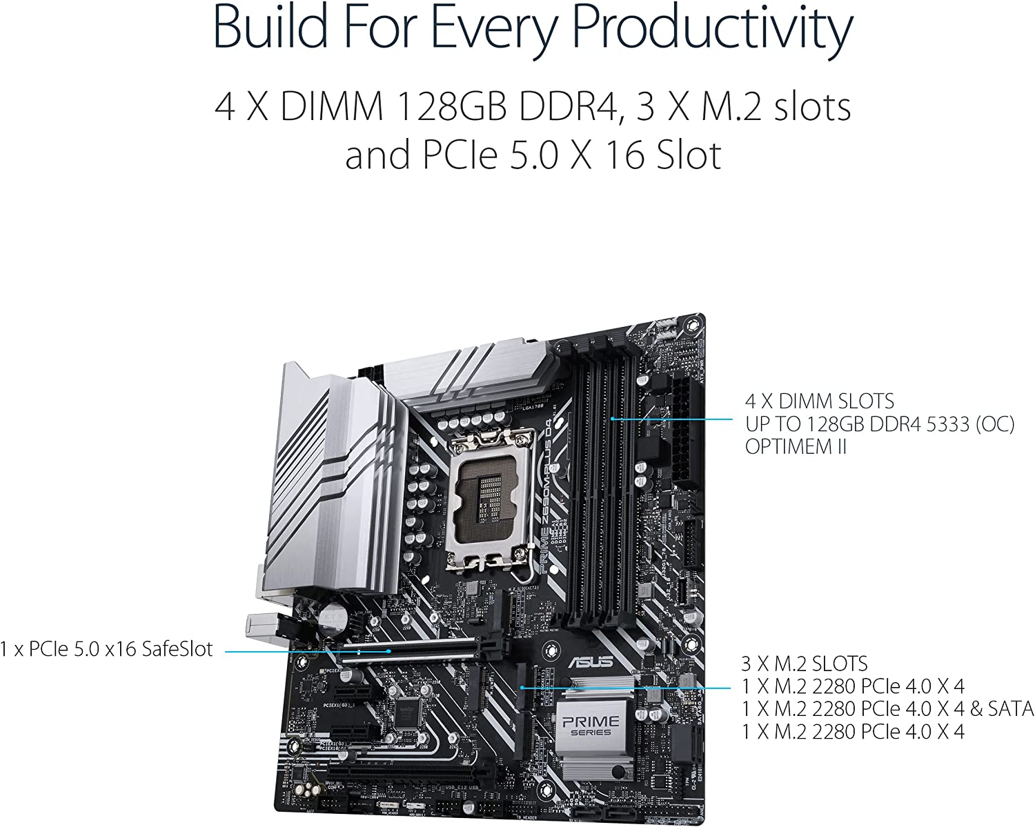 ASUS Prime Z690MPlus D4 LGA 1700 (Intel 12th Gen) MicroATX Motherboard
