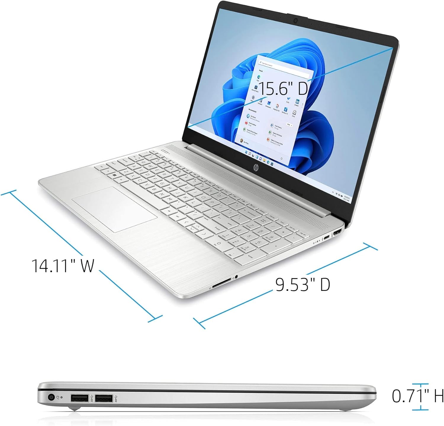 HP 15.6" FHD Laptop - Intel Core i5-1135G7, 8GB RAM, 256GB SSD (15-dy2795wm) 