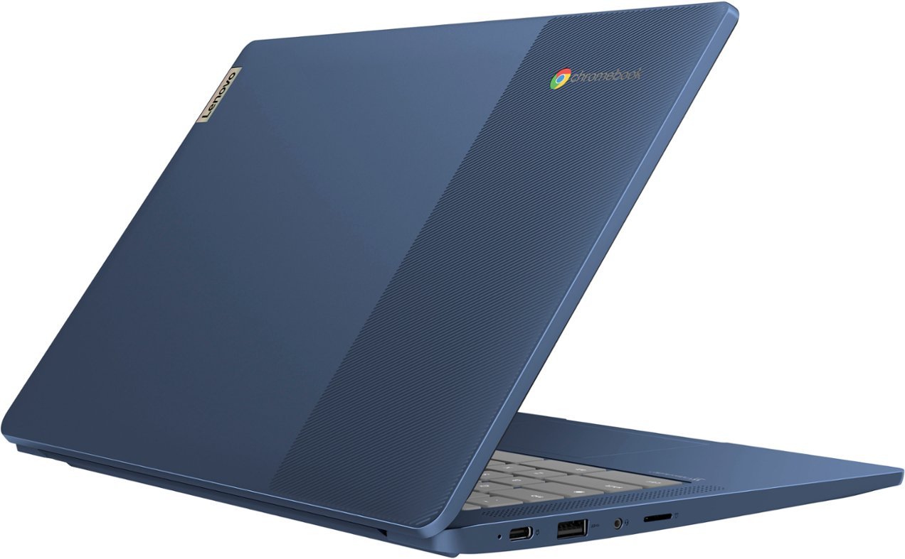 Lenovo Slim 3 Chromebook 14" FHD Touch-Screen Laptop - MediaTek Kompanio 520, 4GB, 64GB eMMC - Abyss Blue 