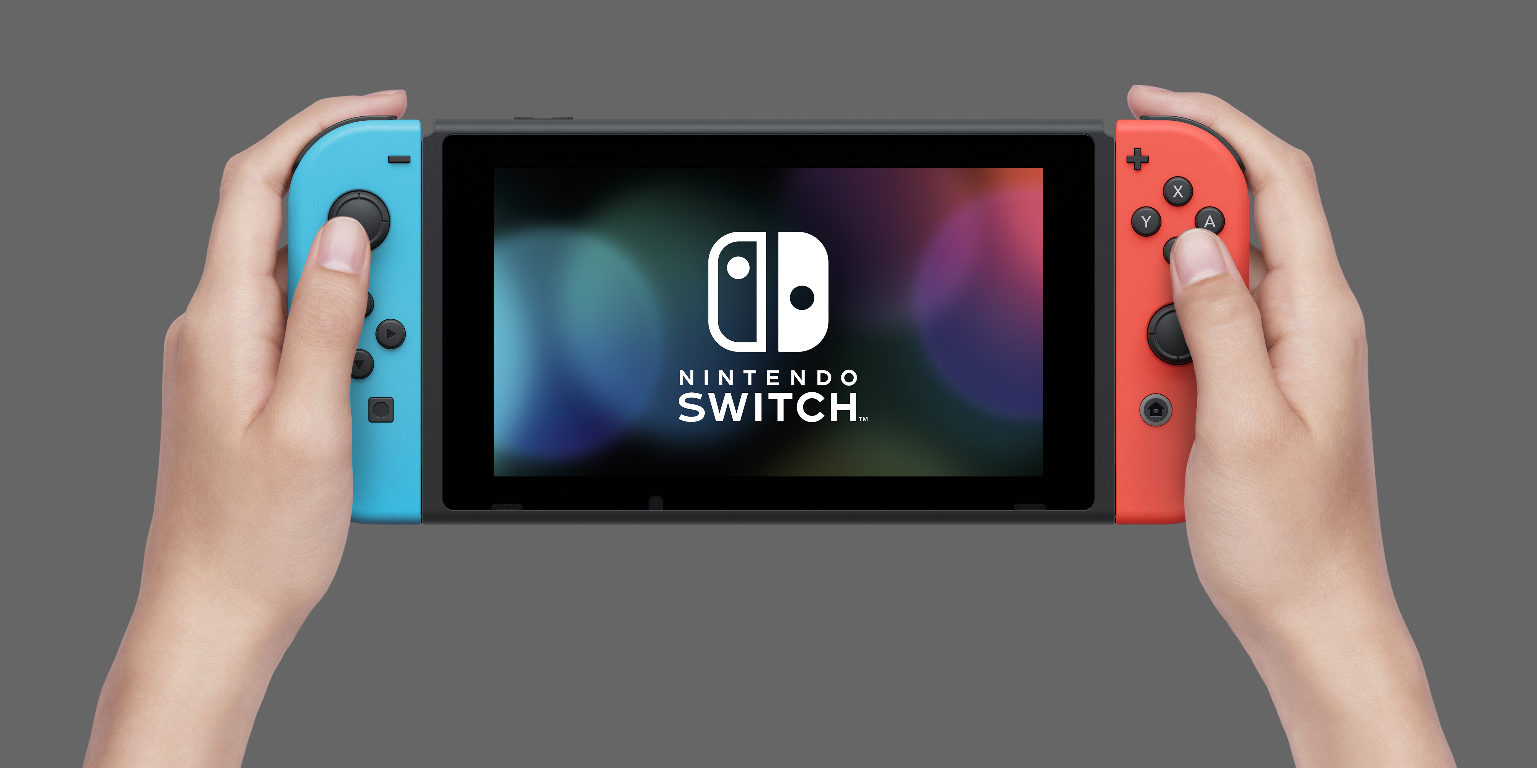 Nintendo - Switch v2 (updated battery) 32GB Console - Neon Red/Neon Blue Joy-Con