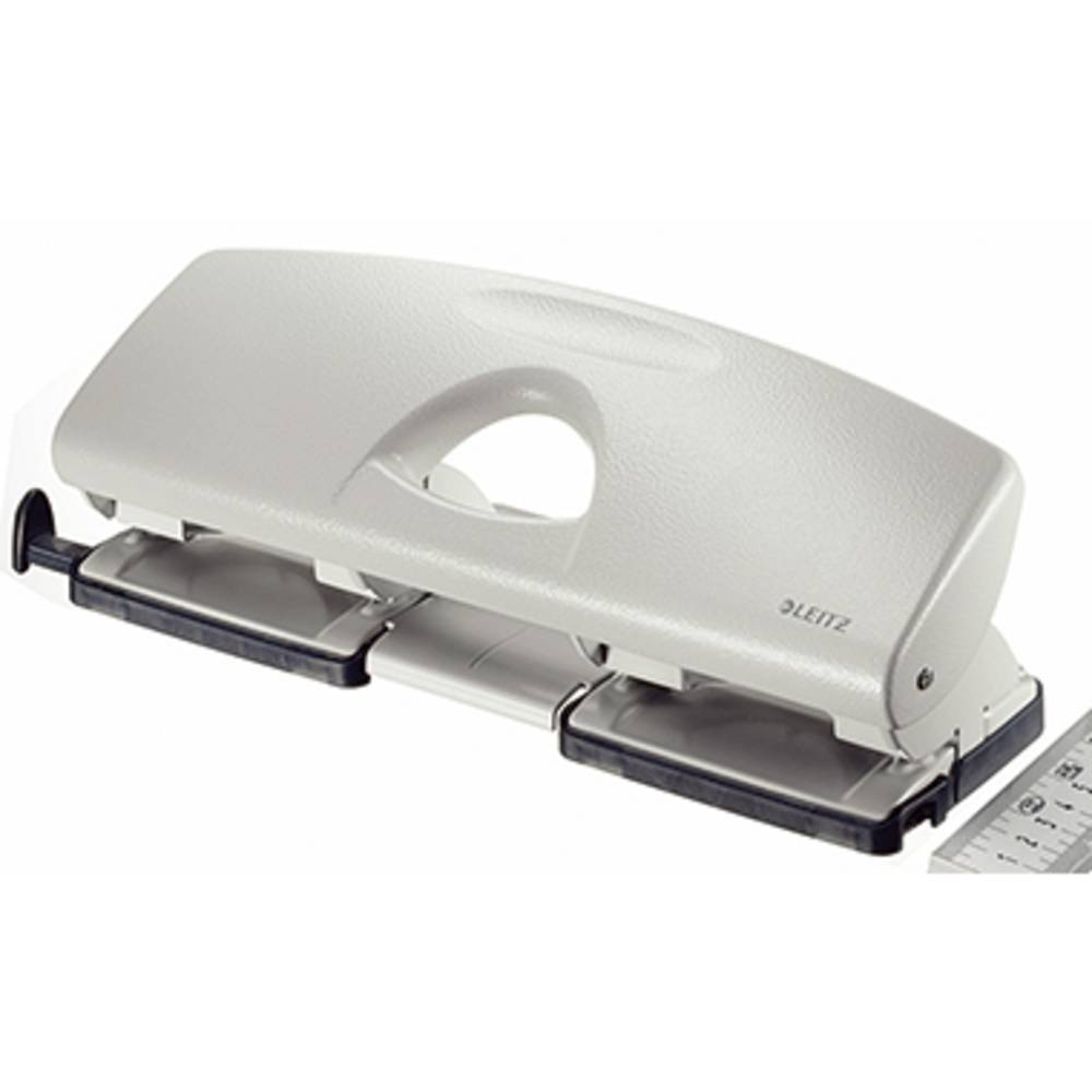 LEITZ 4-Hole Punch 5012 DOUBLE INSERT 2.5MM GRAY