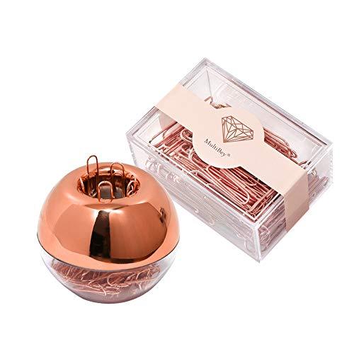 Rose Gold Paper Clip Holder & Acrylic Dispenser