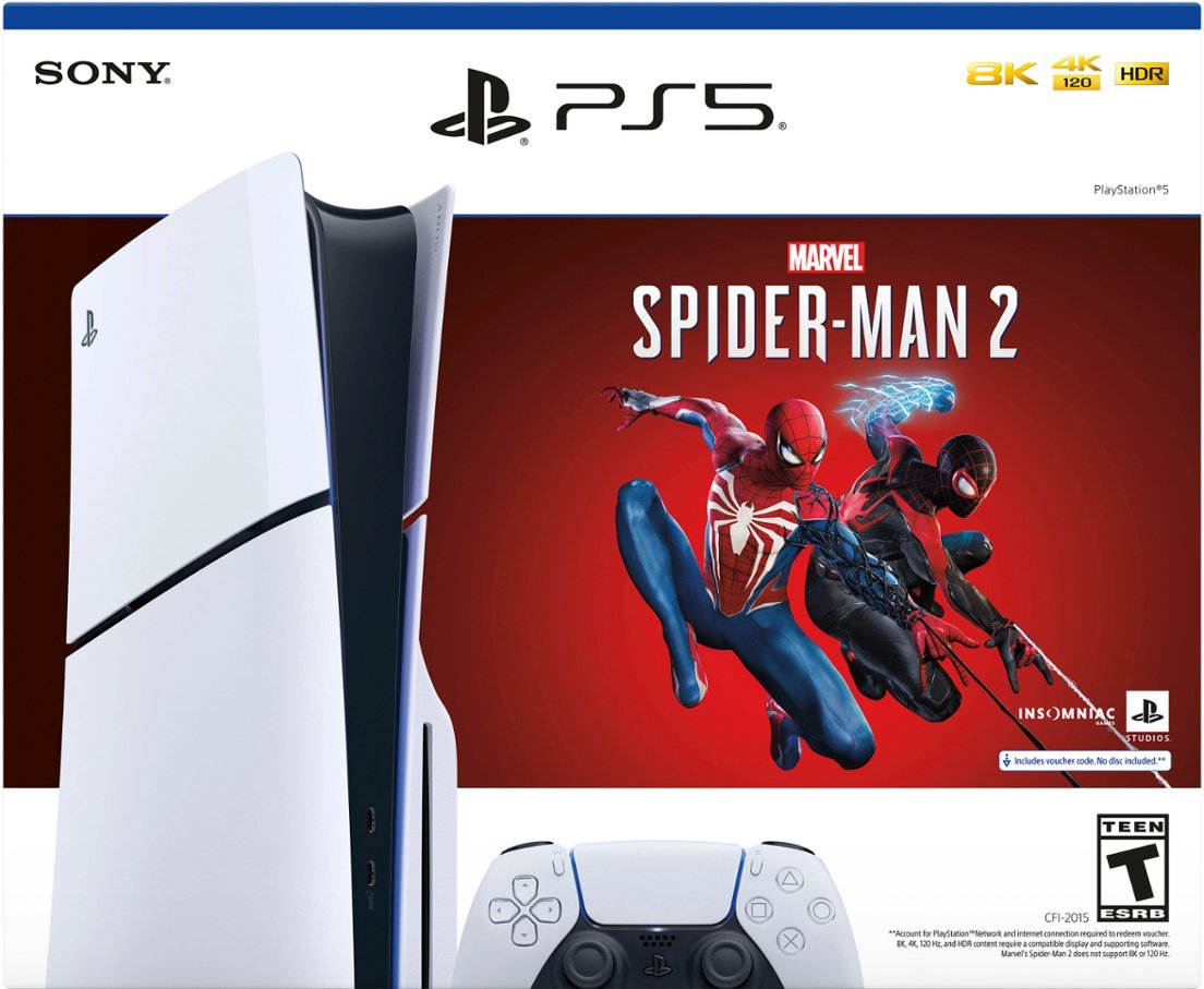 PlayStation 5 Slim Console - Marvel's Spider-Man 2 Bundle (1TB) 