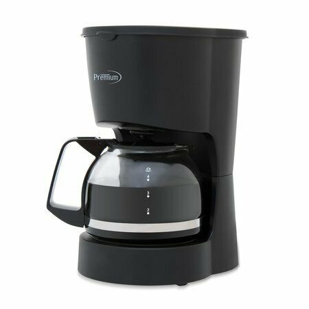 Premium Levella - 4-Cup Coffee Maker with Removable, Washable and Reusable Filter in Black
