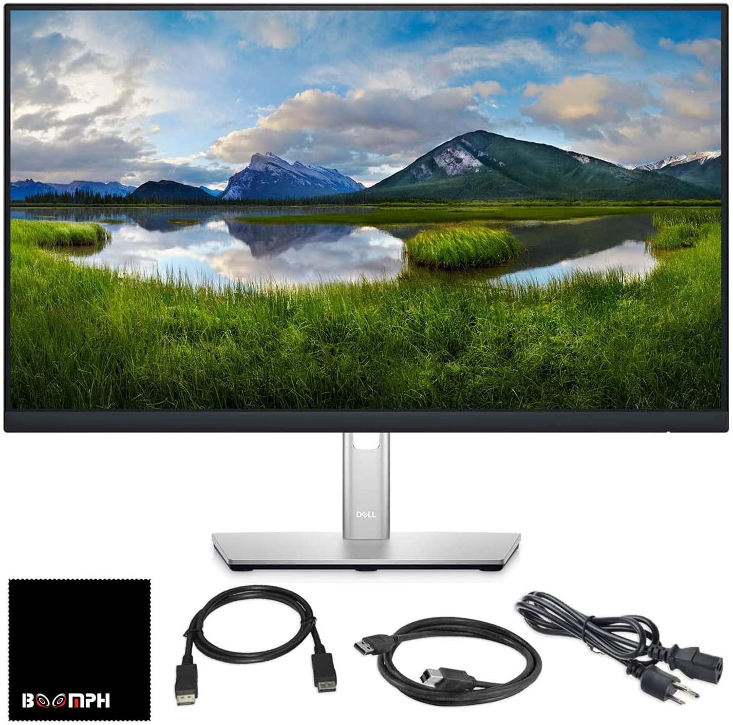 Dell P2722H 27" 16:9 IPS Computer Monitor Screen with Display Port Cable and USB 3.0 Upstream Cable - New Model