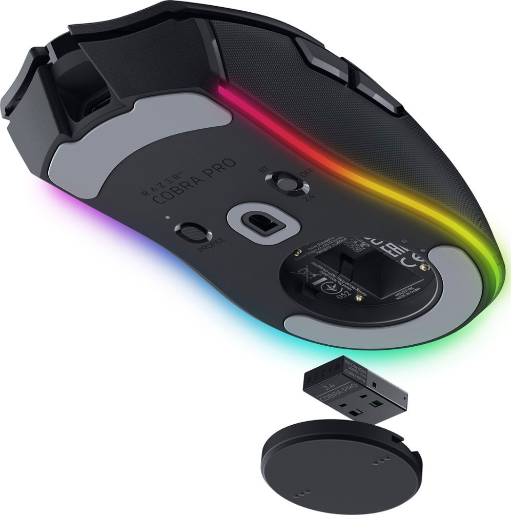 Razer Cobra Pro Wireless Gaming Mouse - Chroma RGB Lighting & 10 Customizable Controls - Black 