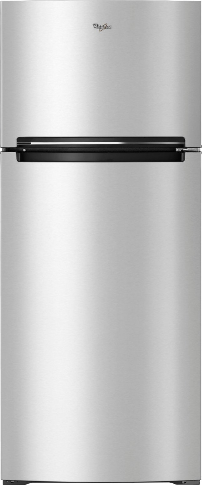 Whirlpool - 18 Cu. Ft. Top-Freezer Refrigerator - Monochromatic Stainless Steel