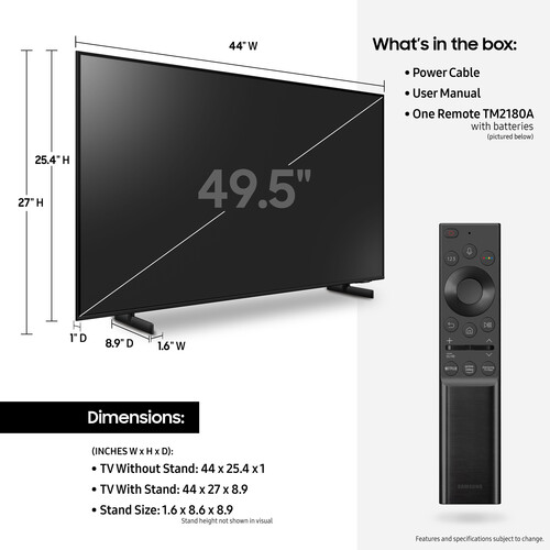 Samsung AU8000 75" Class HDR 4K UHD Smart LED TV