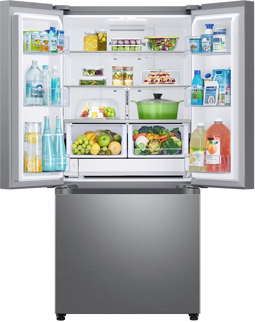 Samsung 25 Cu. Ft. 3-Door French Door Smart Regfrigerator with Dual Auto Ice Maker - Stainless Steel