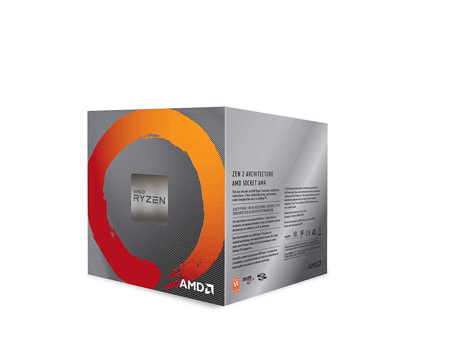 AMD Ryzen 7 3700X 8-Core, 16-Thread Unlocked Desktop Processor with Wraith  Prism LED Cooler