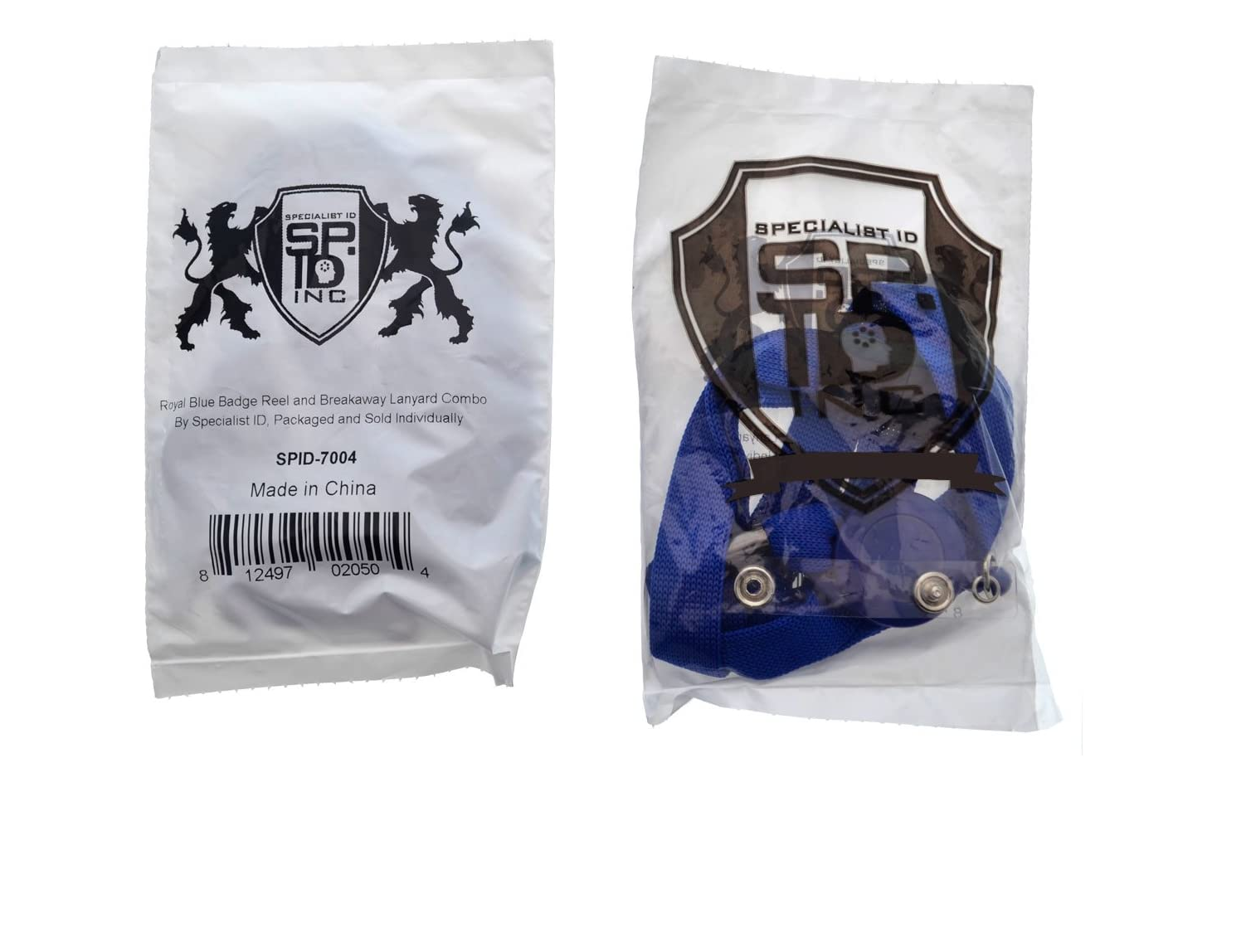 Royal Blue Retractable Badge Reel and Breakaway Lanyard Combo by