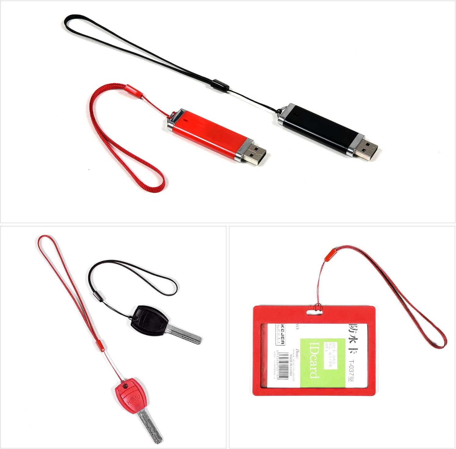 50PCS PACK 7 Inch Hand Wrist Strap Lanyard Bulk for USB Flash Drive ...